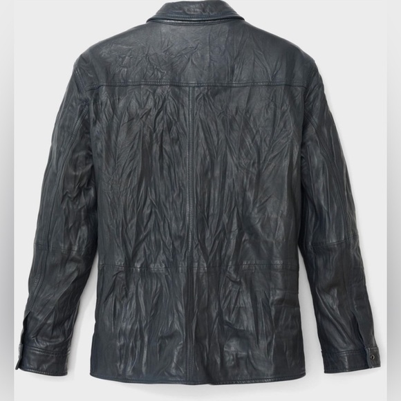 NWT John Varvatos leather Lionell Shirt Jacket.Msrp $698. Size SMALL - Picture 7 of 14